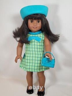 18 American Girl Doll Melody with Meet Outfit + Accessories Set Dark Skin/Hair