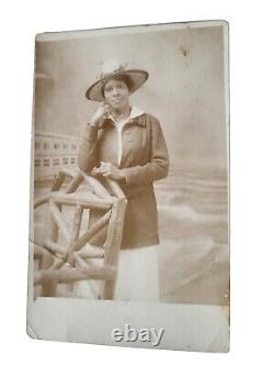 1900s AFRICAN AMERICAN BLACK RPPC POSTCARD MILLION DOLLAR PIER ATLANTIC CITY NJ