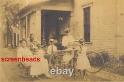 1903 Cabinet Photo RICH BLACK AFRICAN AMERICAN FAMILY & BICYCLE Columbus Ohio