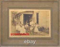 1903 Cabinet Photo RICH BLACK AFRICAN AMERICAN FAMILY & BICYCLE Columbus Ohio
