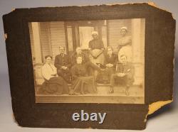 1906 BLACK AFRICAN AMERICAN SERVANTS with OSBURN FAMILY PARIS, KY CABINET CARD