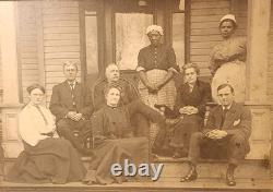 1906 BLACK AFRICAN AMERICAN SERVANTS with OSBURN FAMILY PARIS, KY CABINET CARD