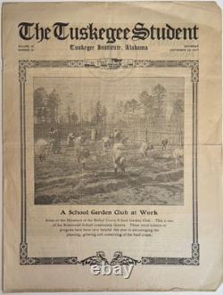 1917 The Tuskegee Student Newspaper, Original, African American, Black Press
