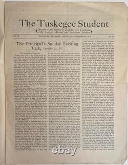 1917 The Tuskegee Student Newspaper, Original, African American, Black Press