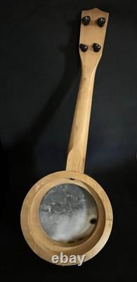 1920's Antique African American Folk Art Black Americana Drawing MS Banjo