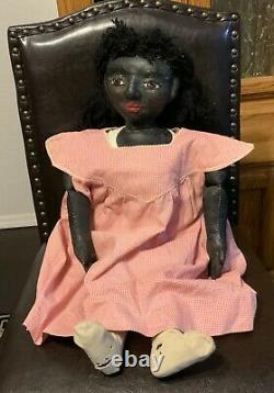 1930s Black stockinette doll