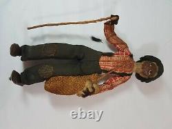 1930s Nut Head Doll'Old Black Joe' LOVELEIGH Novelty Americana Walnut Folk Art