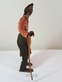 1930s Nut Head Doll'Old Black Joe' LOVELEIGH Novelty Americana Walnut Folk Art