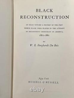 1935 Black Reconstruction W. E. Du Bois African American History