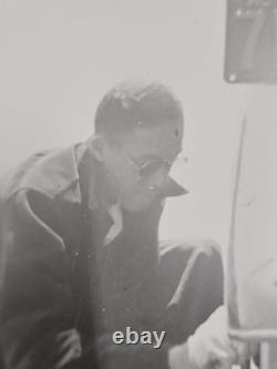 1939 Photo African American Black Man California Changing Tire Man 3 1/2 x 6