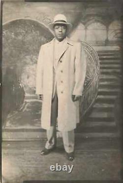 1940s African American Black Man Studio Photo Well Dressed Mobster Glasses RARE