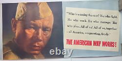 1944 WWII African American GI Soldier Poster Black Americana Print Vintage Art
