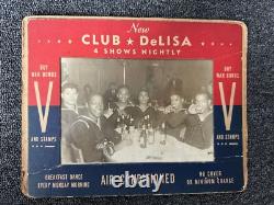 1945 African American Club DeLISA Photo Black Navy Men Chicago Harlem WW2 bonds