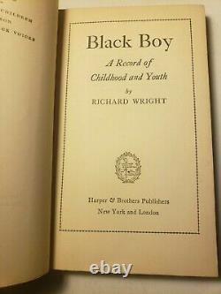 1945'BLACK BOY' by RICHARD WRIGHT 1ST ED DJ AFRICAN AMERICAN BIOGRAPHY RACISM