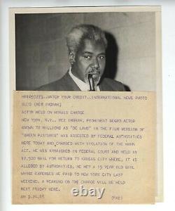 1948 Original African American Actor Rex Ingram Photo Vintage Arrested Mann Act