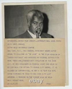 1948 Original African American Actor Rex Ingram Photo Vintage Arrested Mann Act