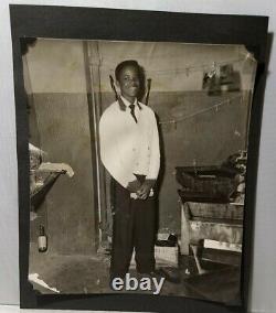 1950s African American Photo Handsome Young Man Basement Darkroom Restaurant Vtg