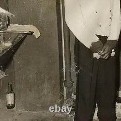 1950s African American Photo Handsome Young Man Basement Darkroom Restaurant Vtg