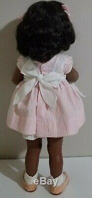 1960's MATTEL Black Afro American CHATTY CATHY Doll A. O. Pink Candy Stripe Dress