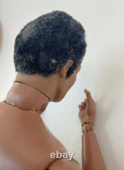 1964 GI JOE Vintage Black African American Fuzzy Hair 12 Nude Hasbro Fig USED