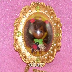 1967 Mattel African American Black Liddle Kiddle LUCKY LOCKET + chain LOIS Doll
