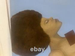 1970 African American Nude Woman Oil Painting Oakland Artist Black Power Era