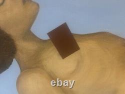 1970 African American Nude Woman Oil Painting Oakland Artist Black Power Era