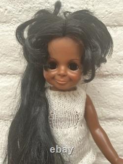 1970 Ideal Crissy Family African American Black VELVET 15 Doll