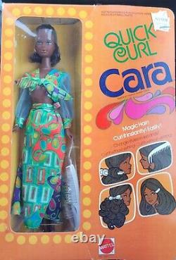 1974 Mattel 7291 Quick Curl Cara AA Black Barbie Friend NRFB NIB