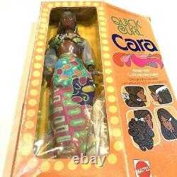 1974 Mattel 7291 Quick Curl Cara AA Black Barbie Friend box wear NRFB NIB