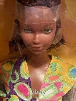 1974 Mattel 7291 Quick Curl Cara AA Black Barbie Friend box wear NRFB NIB