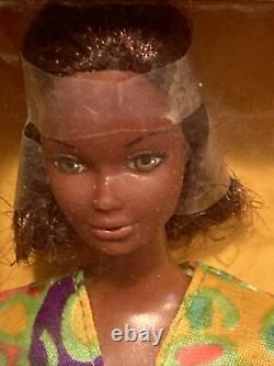 1974 Mattel 7291 Quick Curl Cara AA Black Barbie Friend box wear NRFB NIB