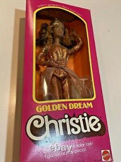 1980 Golden Dream Christie Barbie Doll African-American Black 3249 Vintage NIB