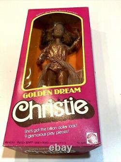 1980 Golden Dream Christie Barbie Doll African-American Black 3249 Vintage NIB