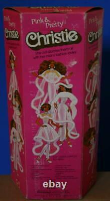 1981 PINK & PRETTY CHRISTIE NRFB Superstar era Black Barbie friend AA Vintage