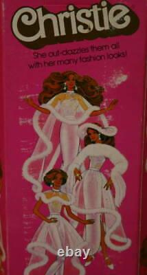 1981 PINK & PRETTY CHRISTIE NRFB Superstar era Black Barbie friend AA Vintage