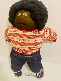 1982 Little People CABBAGE PATCH KIDS, Xavier Roberts, Soft Sculpture, RARE Afro
