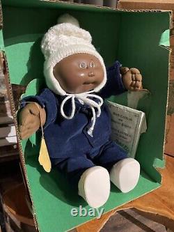 1982 Rare Cabbage Patch Kids Signed Doll African American Black Original Box