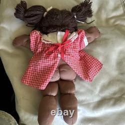 1983 Cabbage Patch Kids African American Black Girl Doll Yarn Hair Dimple