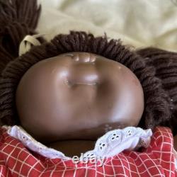 1983 Cabbage Patch Kids African American Black Girl Doll Yarn Hair Dimple