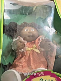 1985 Cabbage Patch Kids 16 Black African American Girl Doll In Box Orange Dress
