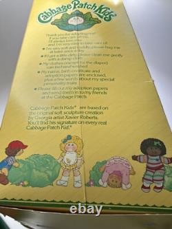 1985 Cabbage Patch Kids 16 Black African American Girl Doll In Box Orange Dress