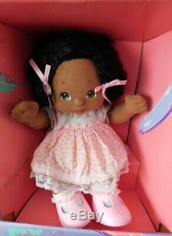 1985 MY CHILD AA DOLL AFRIC AMER, Black Hair, Brown Eyes Pink Party Dress MIB