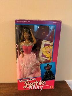 1985 Mattel DREAM GLOW AA Barbie Doll #2422 NRFB African American