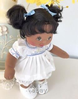 1986 US Mattel My Child Doll? RESTORED African-American Girl in White Ducky
