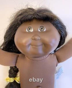 1988 Cabbage Patch Kids GROWING HAIR Doll Black African American, Cornsilk Hair