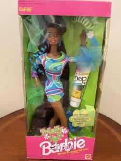1991 Totally Hair African American Barbie NIB/NRFB Mattel #5948 Box Damage