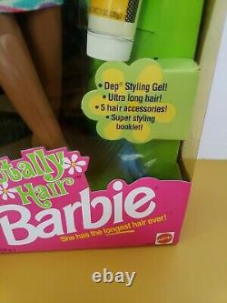 1991 Totally Hair Barbie Doll New African American Box Black Barbie 5948 New