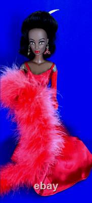 1994 Black African American Candi Couture Doll Helena Hamilton Barbie Red Dress
