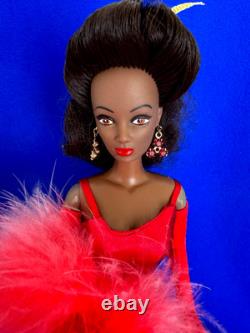 1994 Black African American Candi Couture Doll Helena Hamilton Barbie Red Dress